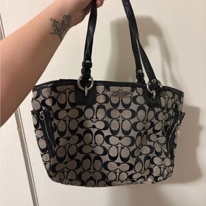Coach Black and Cream Women's Bag